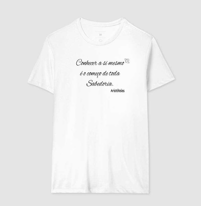 Camiseta - Conhecer a si mesmo é o começo de toda sabedoria. Aristóteles - Imagem 4