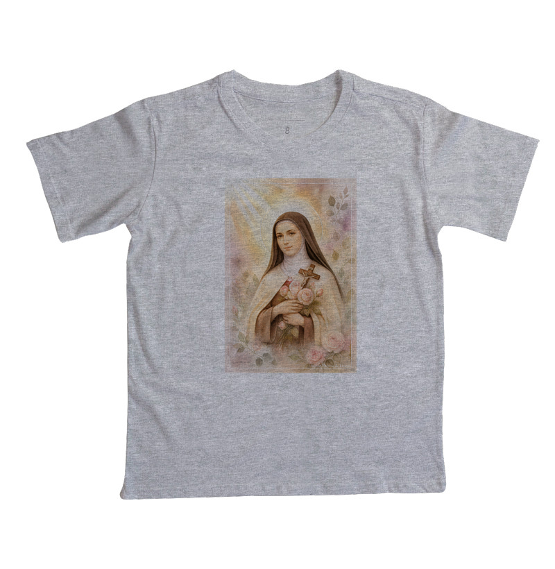 Santa Teresinha do Menino Jesus - Arte em Aquarela com Rosas - Imagem 2