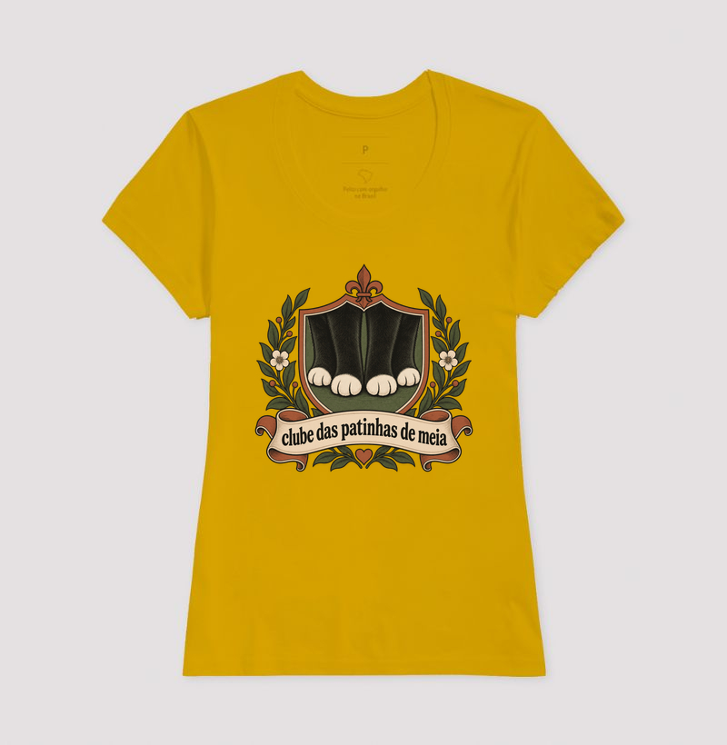 Camiseta Gato Preto "clube das patinhas de meia" | Pelo & Pano - Imagem 15