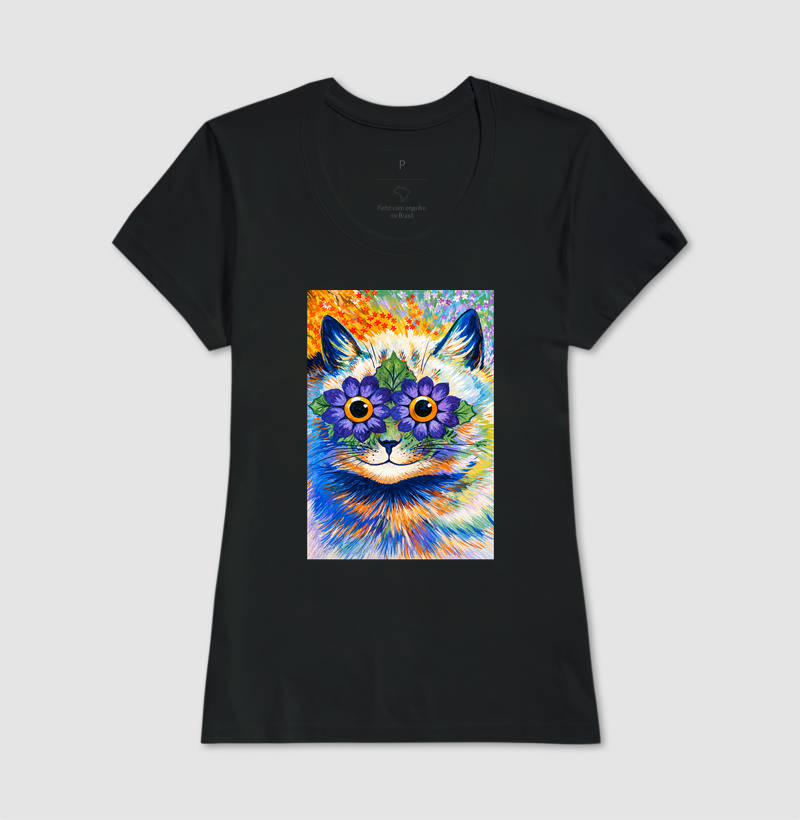 Psychedelic Flower Cat -  Louis Wain - Imagem 3