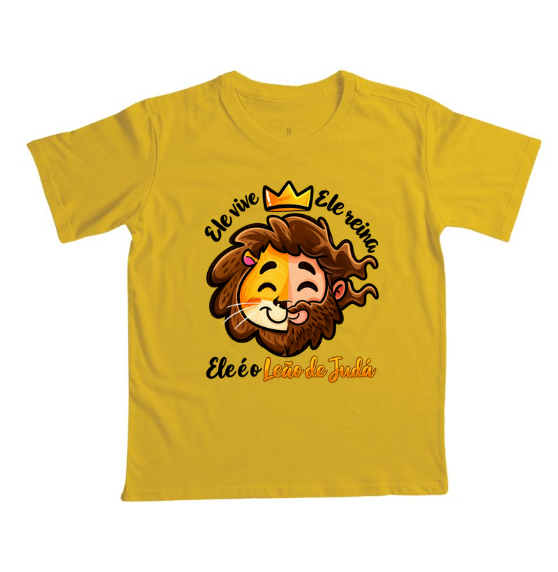 Camiseta Infantil Ele é o Leão de Judá - Imagem 3