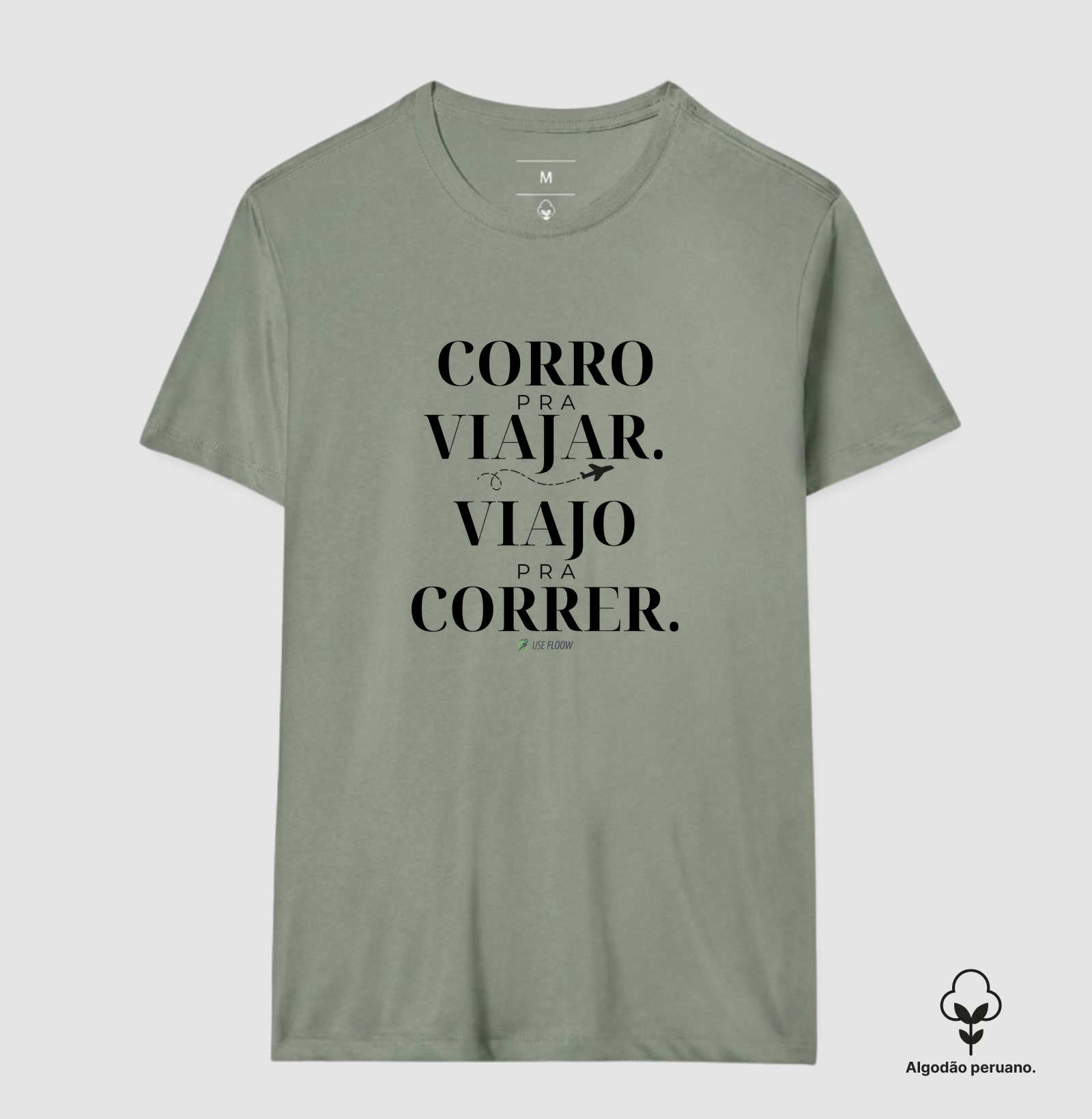 Camiseta Algodão Peruano Corrida - Corro Para Viajar. Viajo Para Correr. - Imagem 9