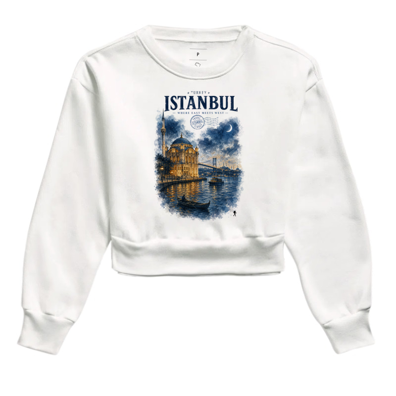 Camiseta Istanbul Turkey Where East Meets West | Aquarela Mesquita Bósforo | Colecao Fashion Travel - Imagem 3