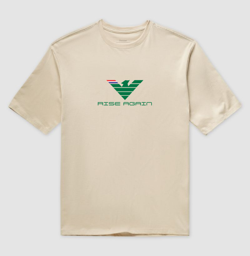 🌿 RISE AGAIN | Estampa Exclusiva  Renove seu estilo com a poderosa estampa RISE AGAIN, uma arte que representa superação, evolução e a capacidade de sempre se reerguer. Com design geométrico moderno em verde intenso e detalhes inspirados nas cores da Tailândia, esta composição transmite energia, equilíbrio e determinação. - Imagem 3