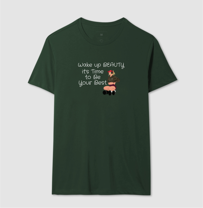 Camiseta 100% Algodão Wake Up Beauty, It's Time to Be Your Best – TRN | Camiseta Fitness  - Imagem 15
