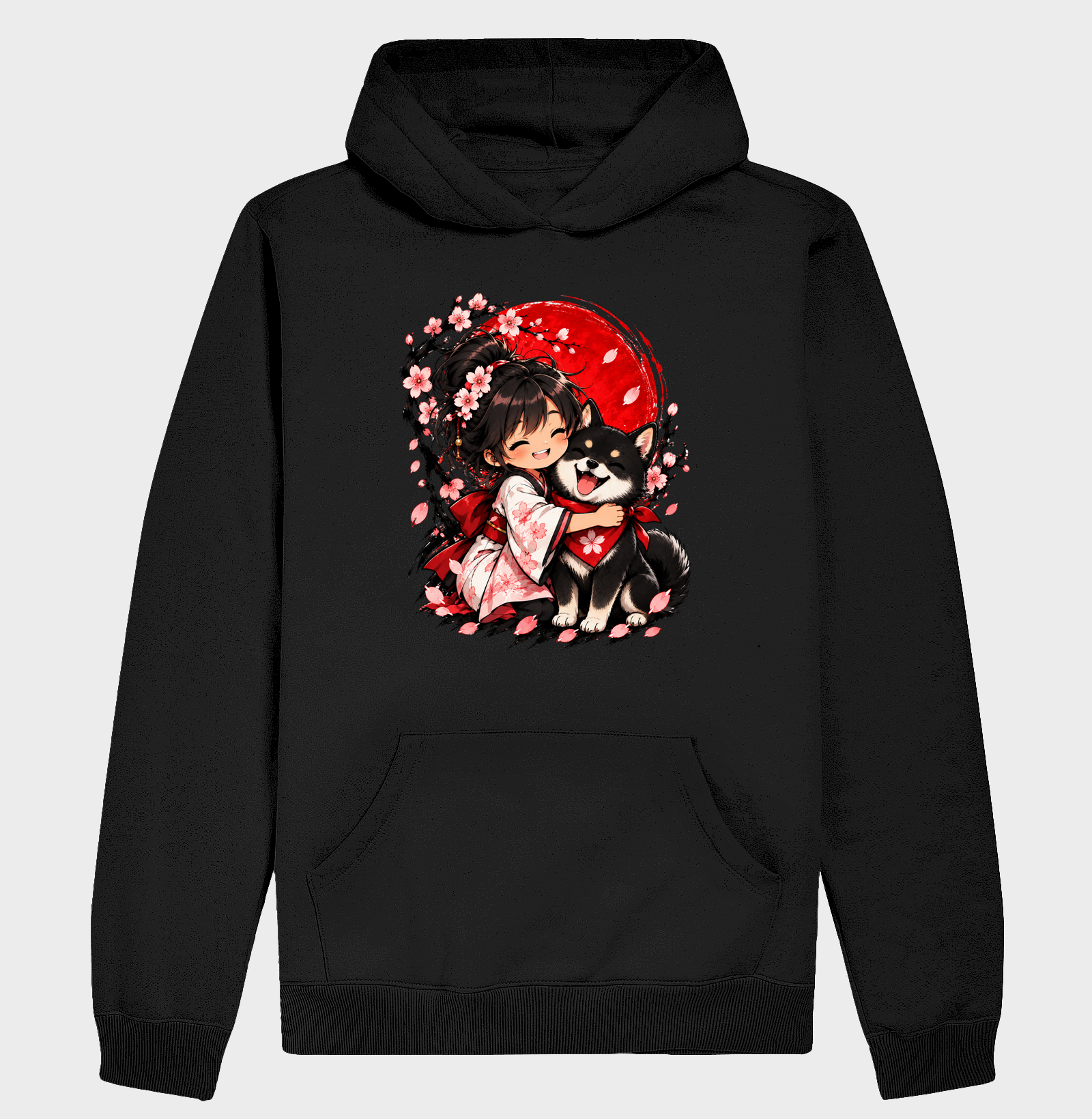 Sakura & Shiba — Amizade que Floresce (Preto) - Imagem 2