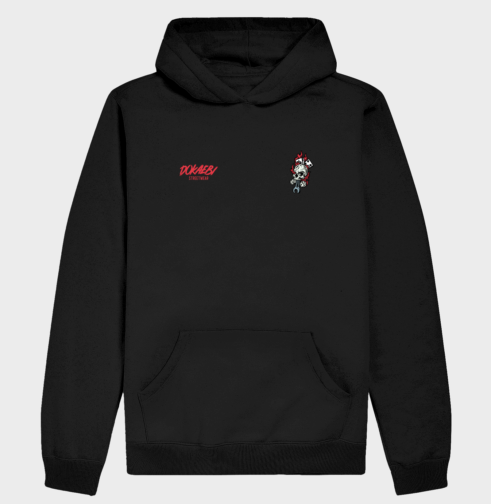 Moletom Hoodie Fiery Skull - Preto