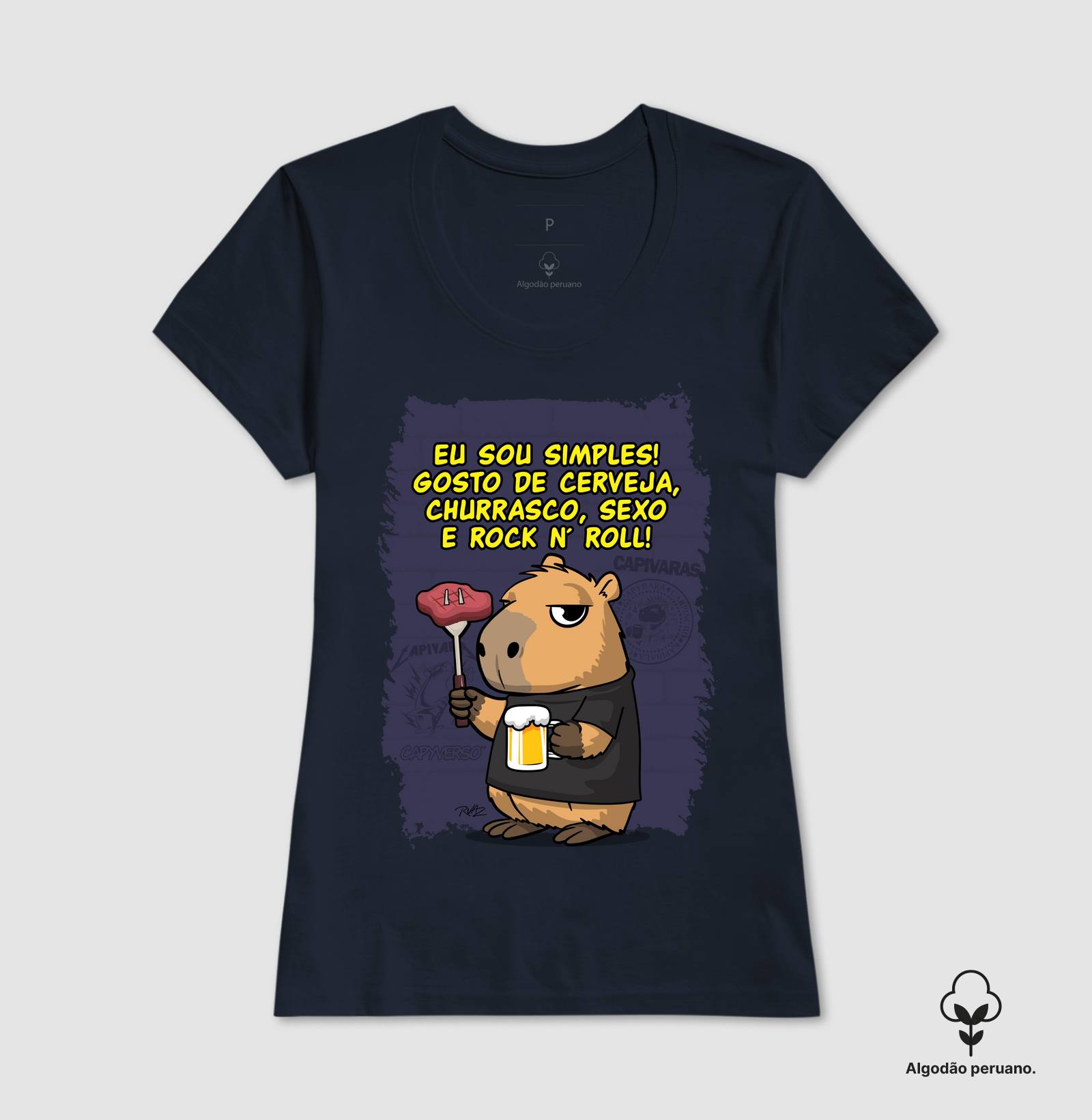 Capivara Rock Simples - Imagem 7