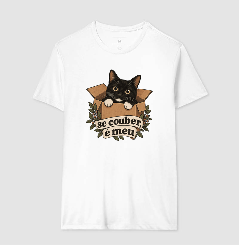 Camiseta Gato Caixa "se couber, é meu" | Pelo & Pano - Imagem 4