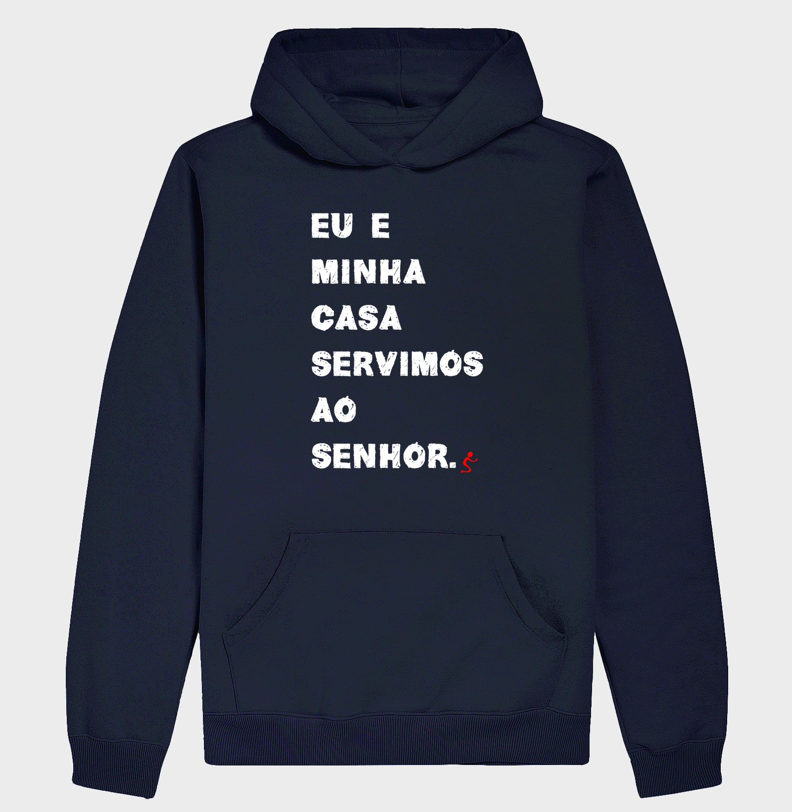 Hoodie Moletom Cristão Eu e Minha Casa Serviremos ao Senhor - Imagem 4