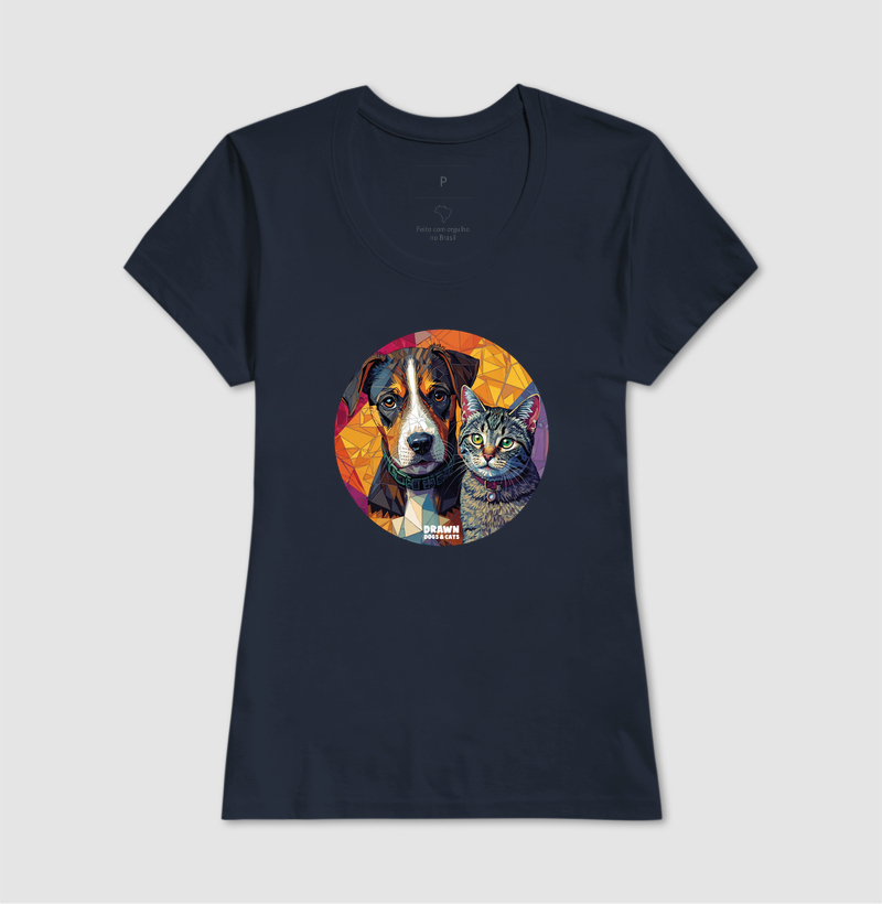 Cachorro e gato mosaico em círculo - Imagem 8