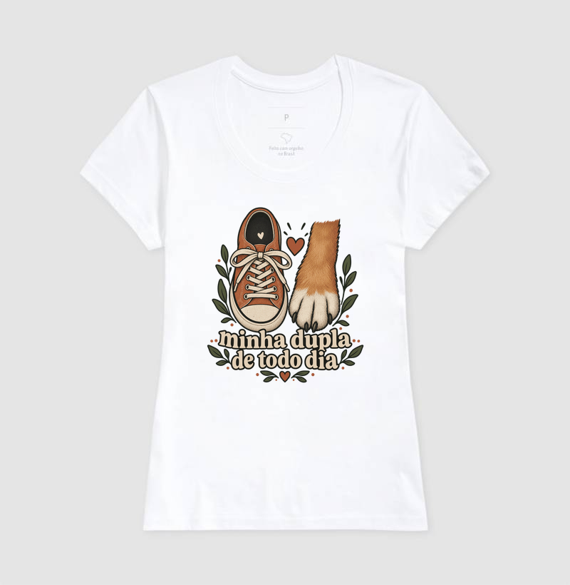 Camiseta Cachorro Companhia "minha dupla de todo dia" | Pelo & Pano - Imagem 5
