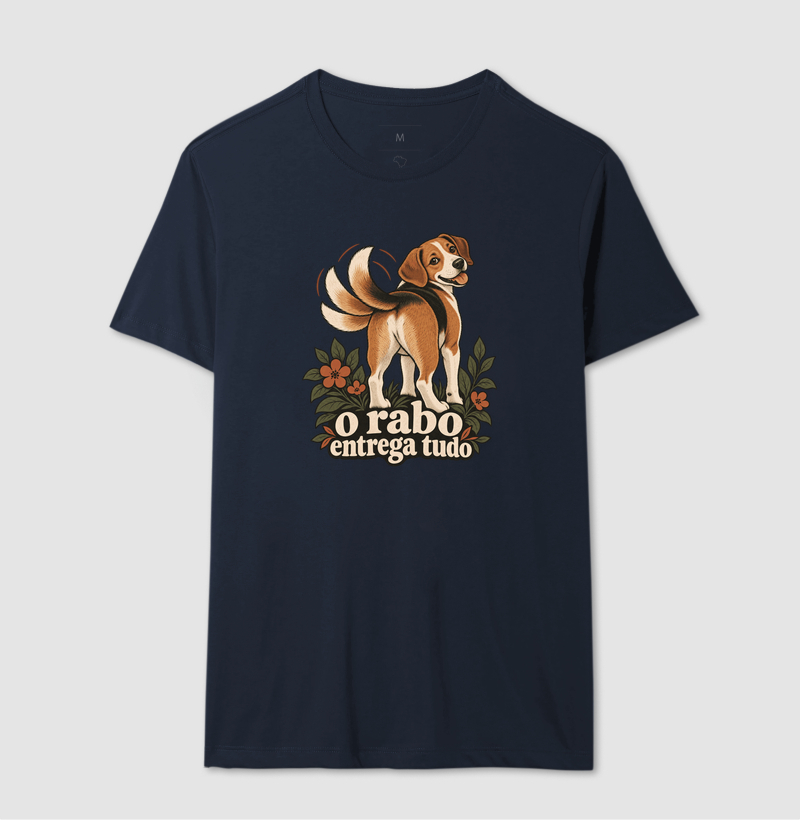 Camiseta Cachorro Humor "o rabo entrega tudo" | Pelo & Pano - Imagem 6