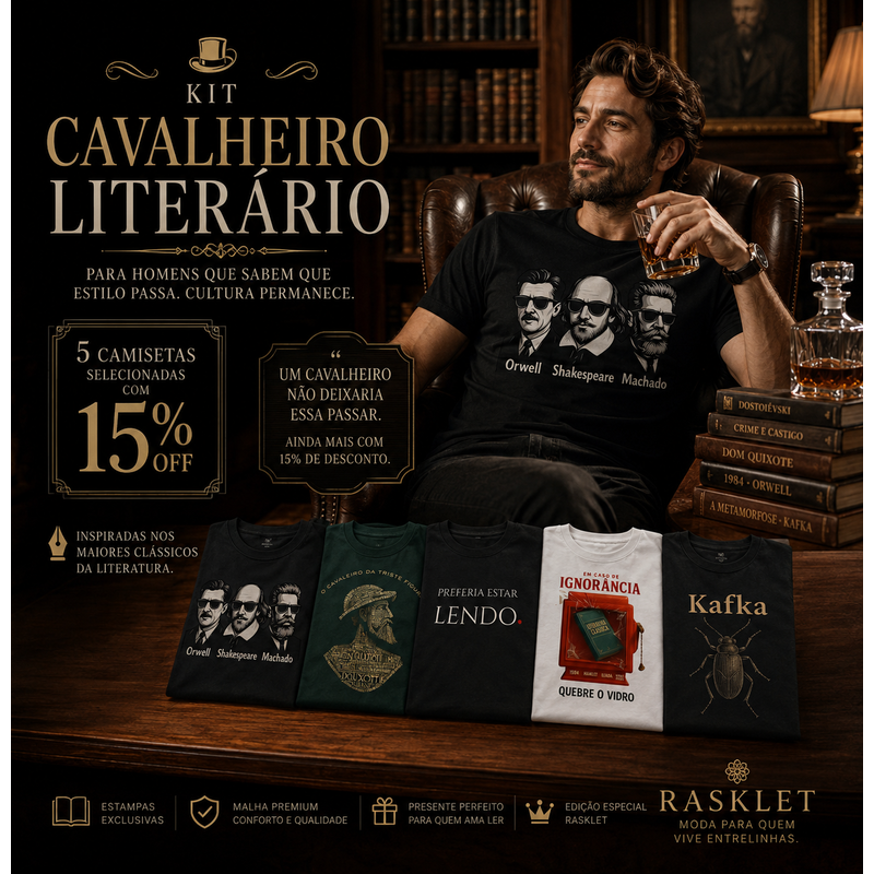 Kit cavalheiro literário 🥇
