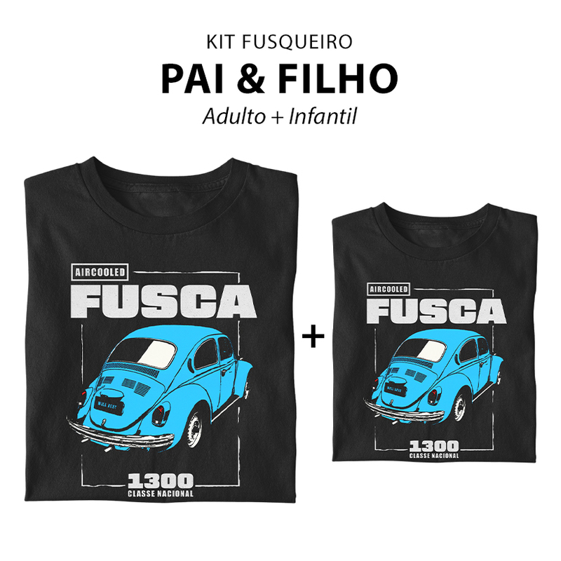 Pai e Filho Fusca 1300 | Azul