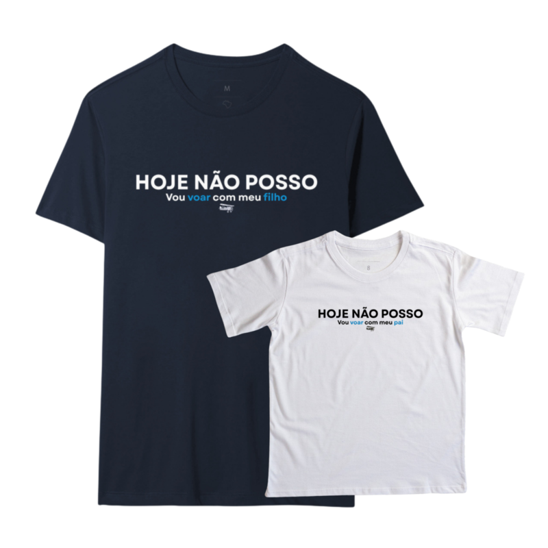 Hoje não posso. Vou voar com meu pai/filho