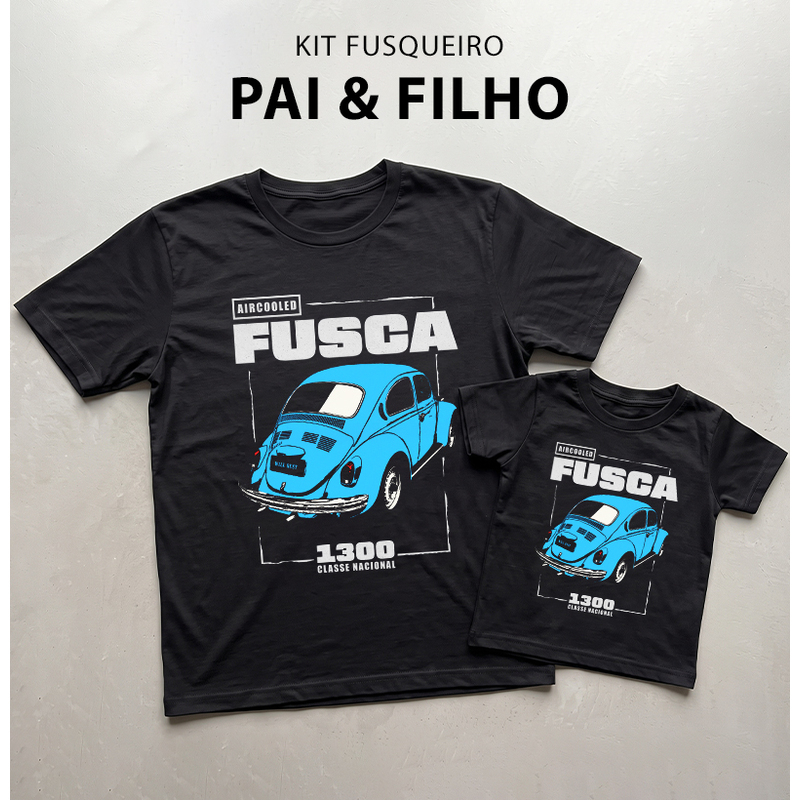 Pai e Filho Fusca 1300 | Azul