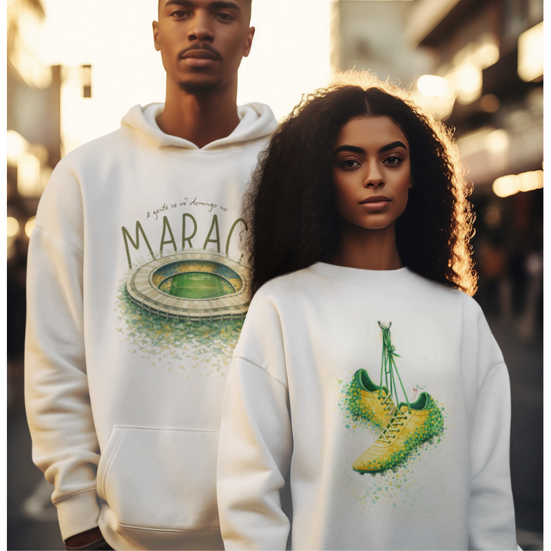 Kit Copa Maracanã — Hoodie + Suéter de Moletom