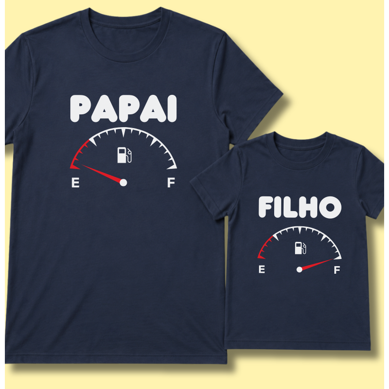 Kit: Pai & Filho - Gasolina (camiseta + infantil)