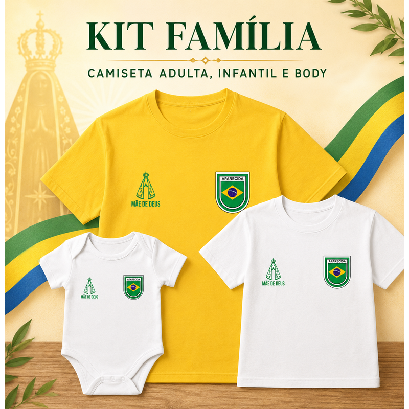 Família Seleção Aparecida (Body, Infantil e Adulto)