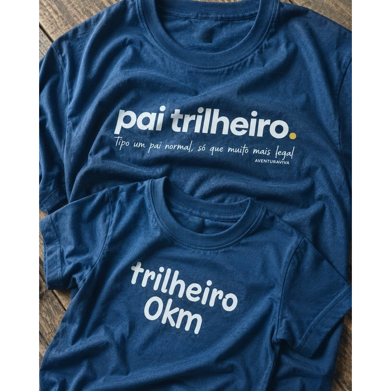 Pai e filho trilheiro camisetas