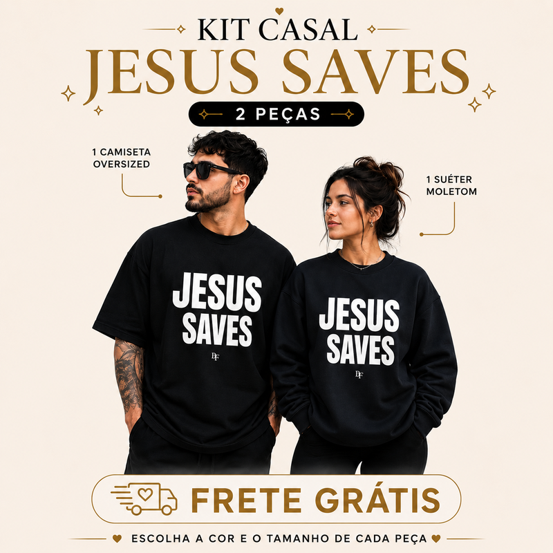 Kit Jesus vive - Oversized e Moletom 