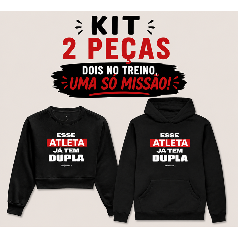 Kit Moletom Cropped Esse Atleta