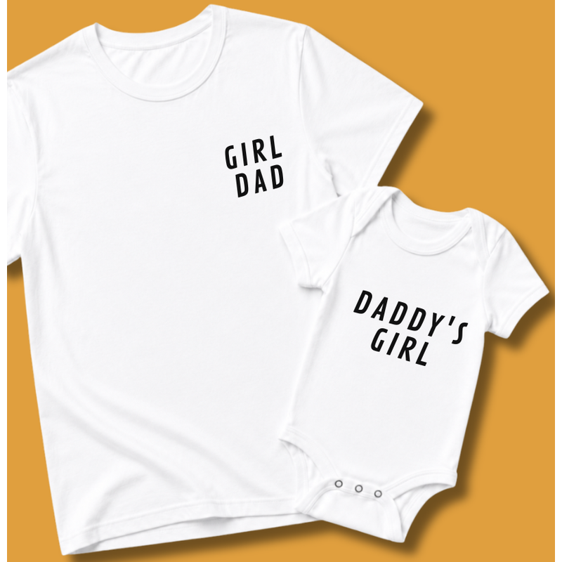 Kit: Girl Dad (camiseta) + Daddy's Girl (body bebê)