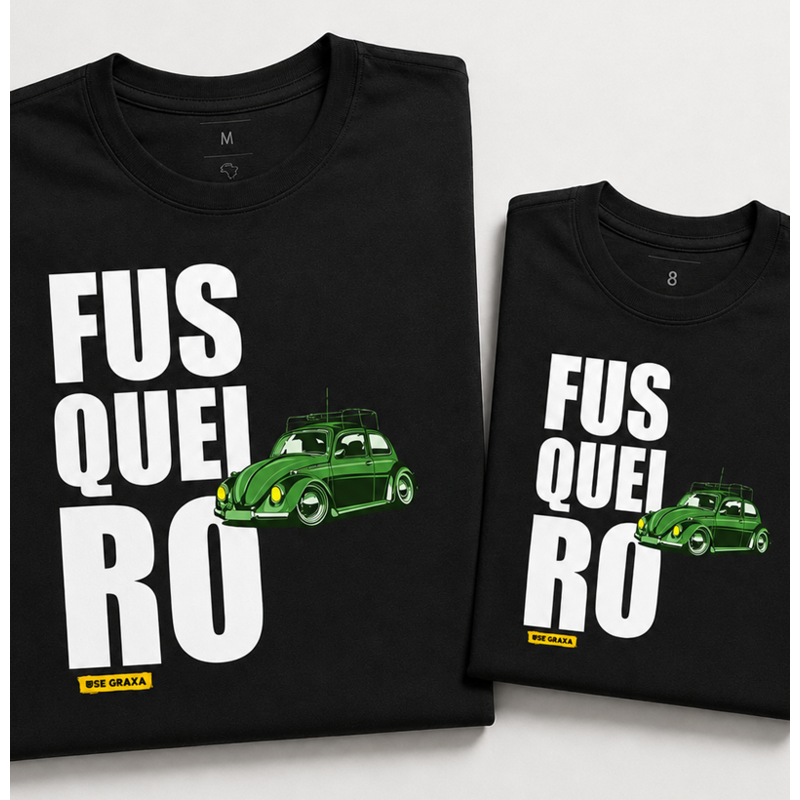 Kit Pai e Filho Fusqueiro Verde (1 camiseta Pai e 1 camiseta Filho)