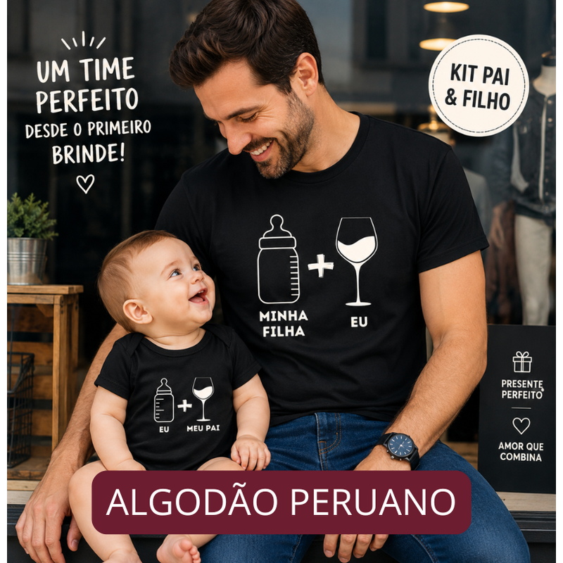 Eu e Minha Filha - Bebê- Algodão Peruano
