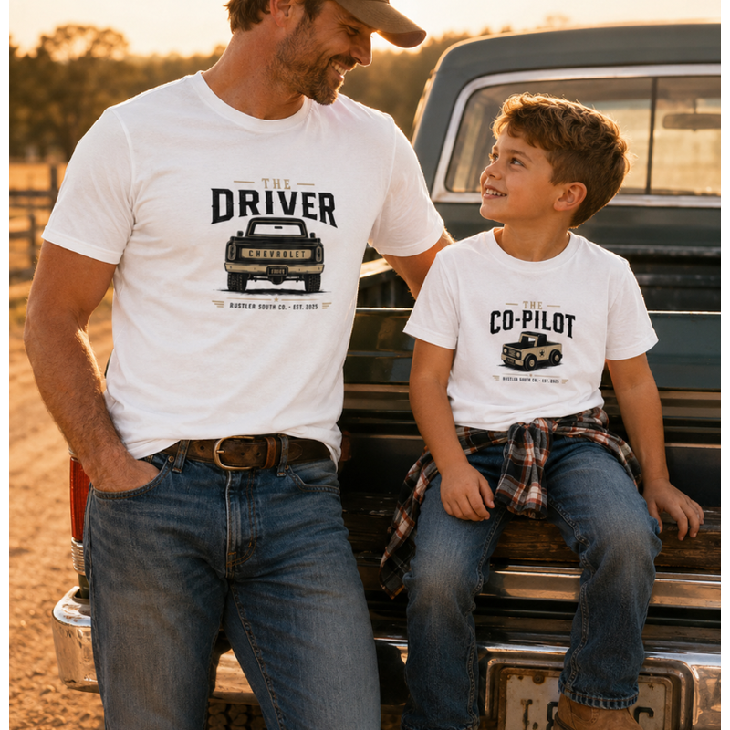 Dia dos Pais Menino Caminhonete