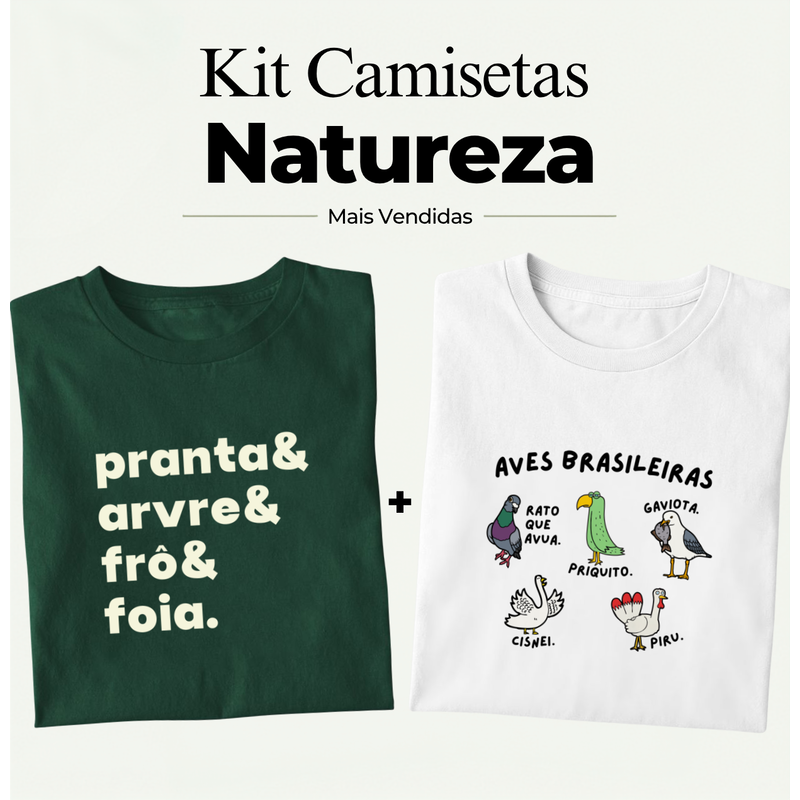 Kit Camisetas Natureza