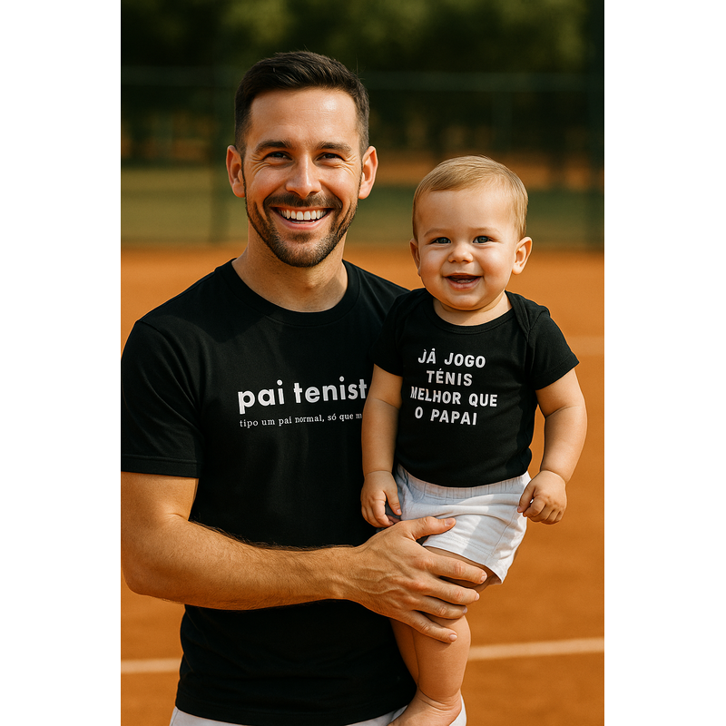 Pai Tenista Premium + Body Já jogo melhor que o Papai
