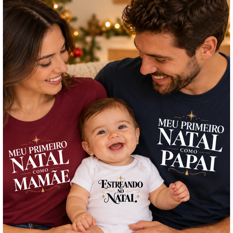 KIT primeiro natal (pai+mãe+filho)
