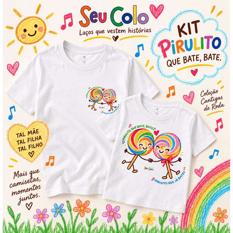 Kit Pirulito que bate, bate (1 adulto e 1 infantil).