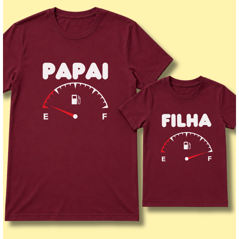 Kit: Pai & Filha - Gasolina (camiseta + infantil)
