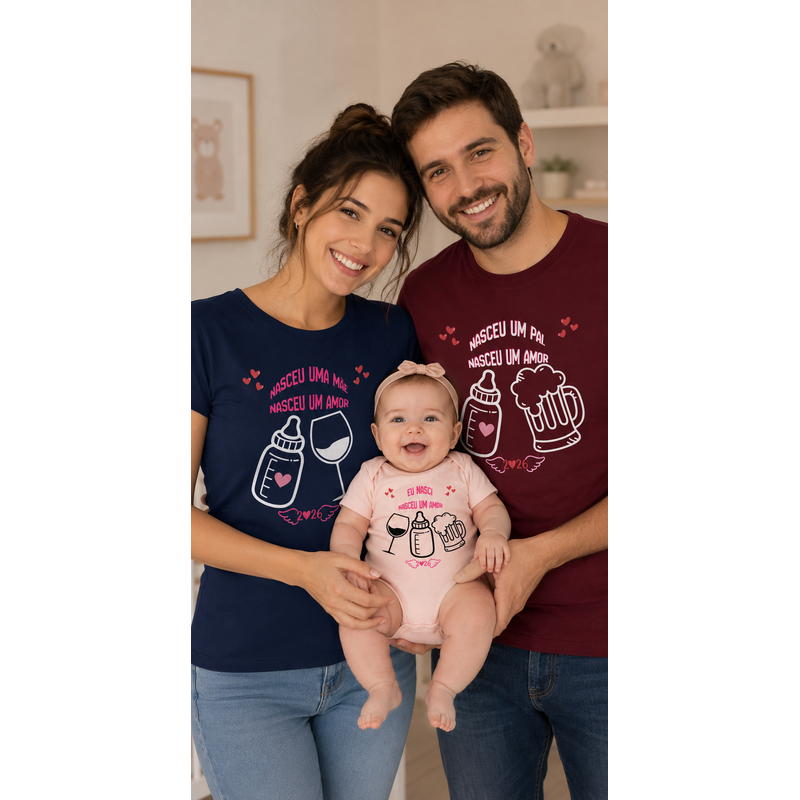 kit Família Vinho - leite - Chopp (menina)