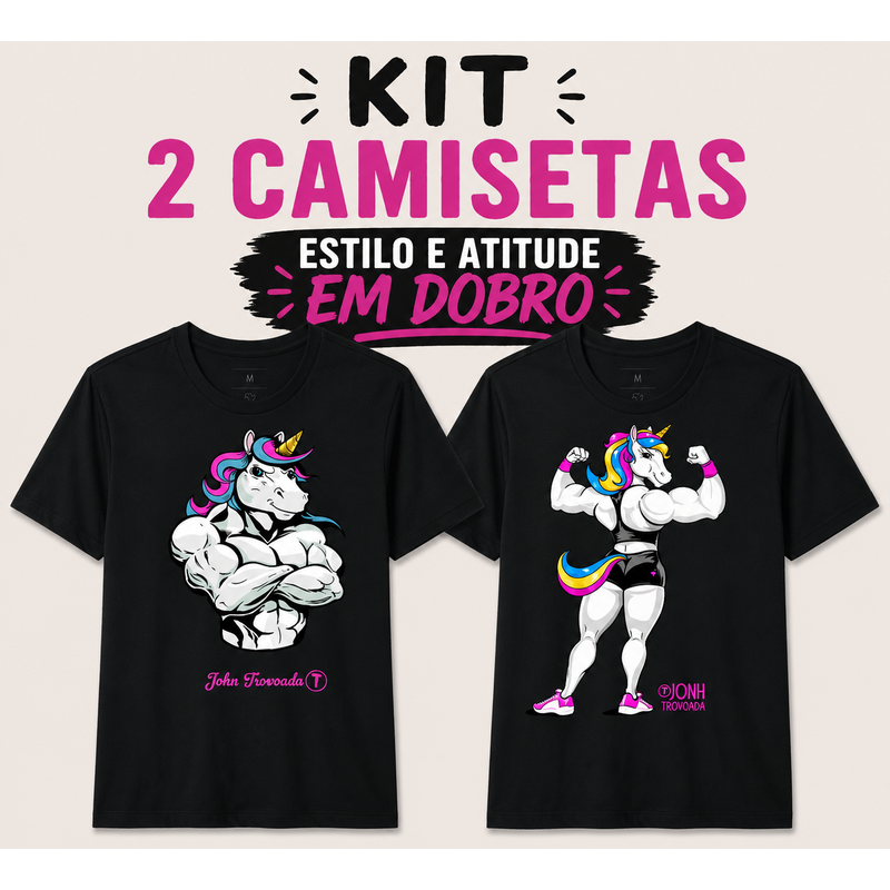 Kit Camiseta Unicórnio Forte