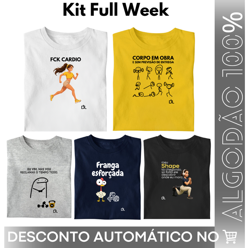 Kit Full Week Algodão 100%