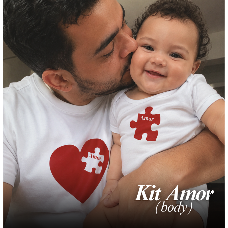KIT - AMOR - CAMISETA E BODY