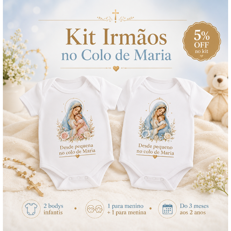 Irmãos no colo de Maria - Baby