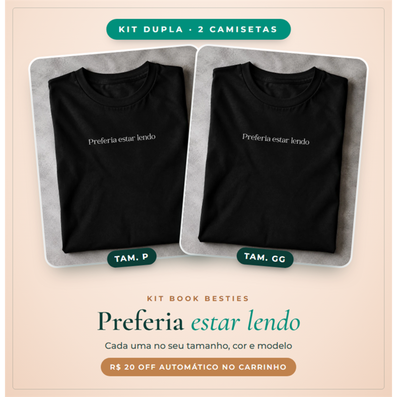 Kit Dupla Preferia Estar Lendo