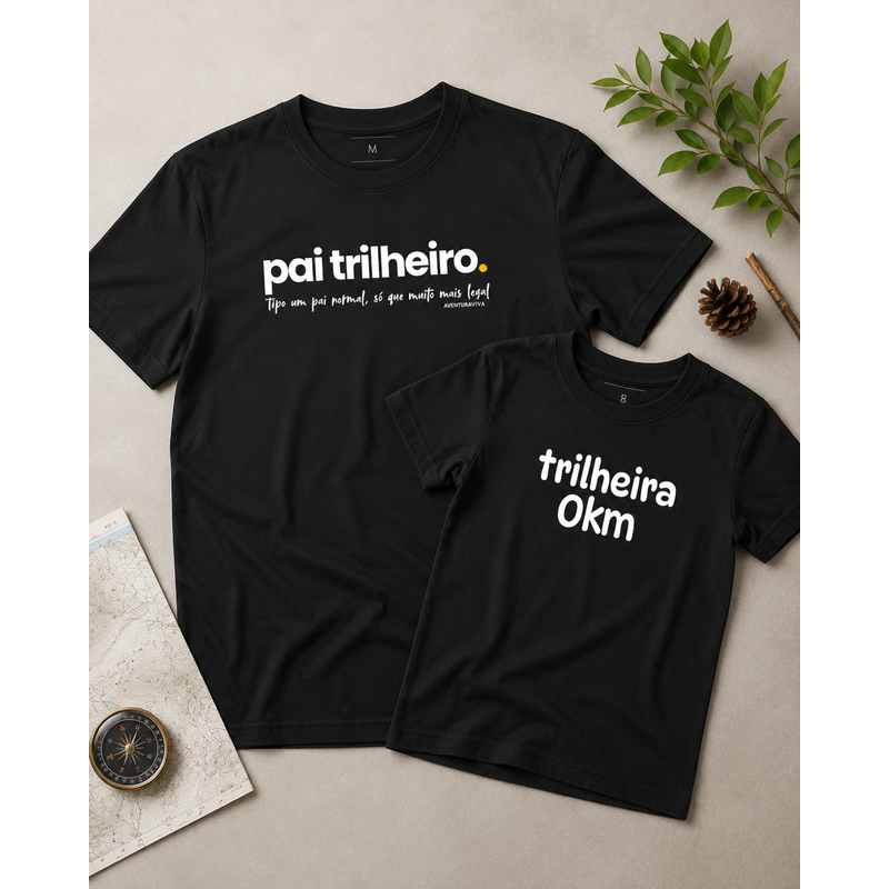 Pai e filha trilheira camisetas