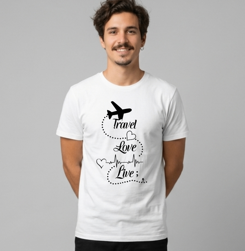 Camiseta Travel Love Live – Estampa de Viagem | Excursionista - Imagem 4
