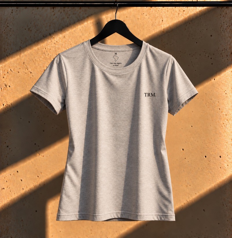 TRM Timeless Tee Feminina Mescla Black Logo - Imagem 4