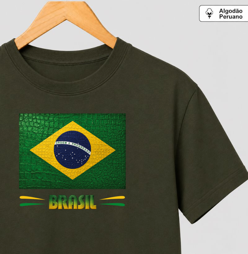 Camiseta Bandeira do BR estilizada (Masculina e Feminina) - Imagem 2