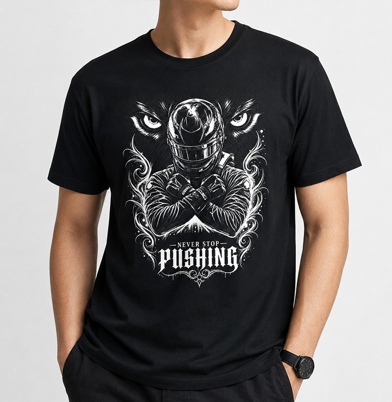 Never Stop Pushing inspirada em Lewis Hamilton - Imagem 4