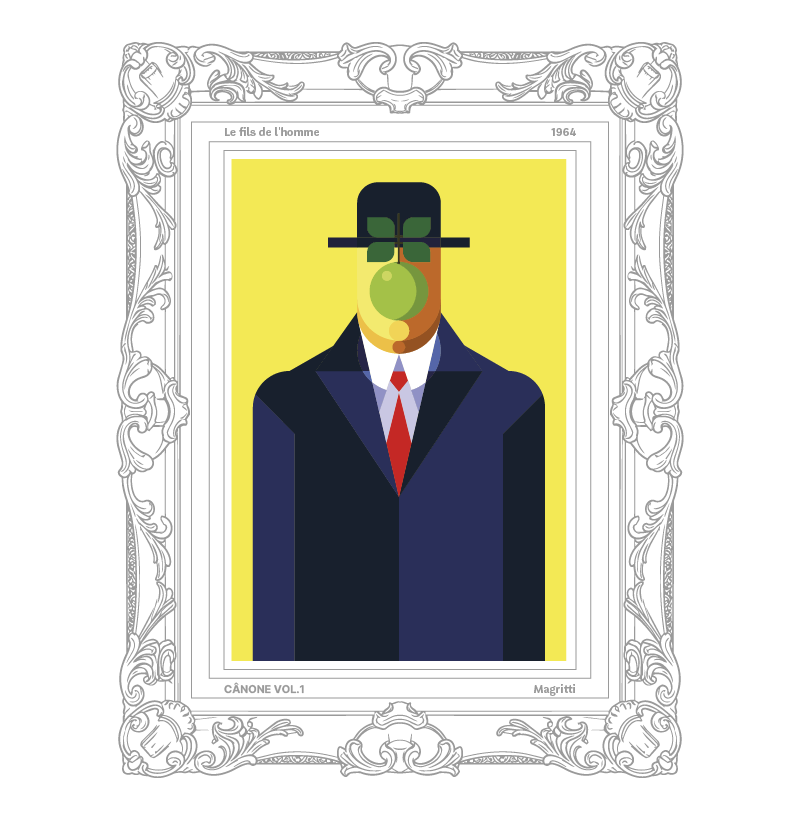 Camiseta Le fils de l'homme - René Magritte - Edição Moldura - Imagem 3