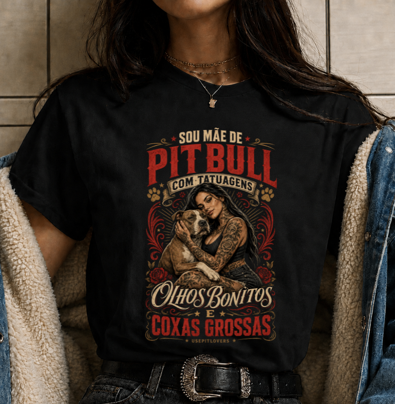 SOU MÃE DE PITBULL COM TATUAGENS OLHOS BONITOS E COXA GROSSAS - Imagem 2