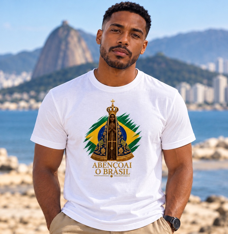 Abençoai o Brasil - Nossa Senhora Aparecida (Algodão Premium) - Imagem 3
